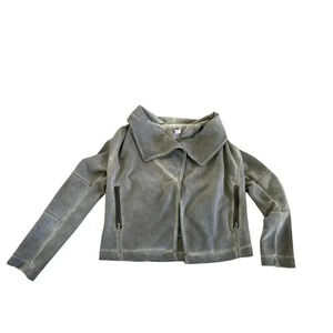Bagatelle Collection Gray Long Sleeve Side Zip Pocket Moto Jacket Size M